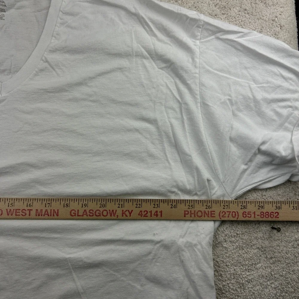 Fruit of the Loom Solid V-Neck T-Shirt 3XT White 5 Pack Tall Basic Normcore